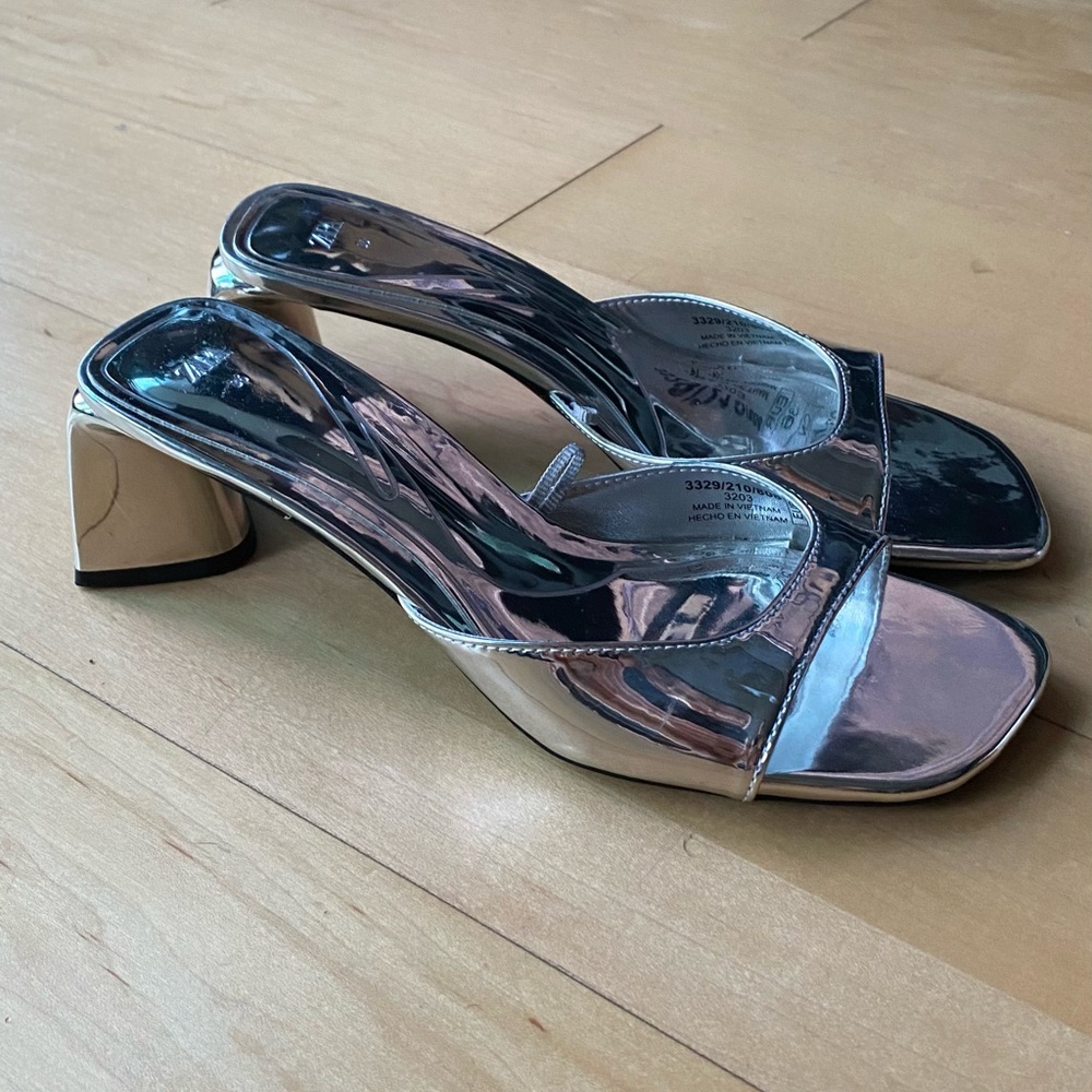 Zara heels (silver)